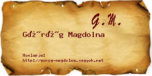 Görög Magdolna névjegykártya
