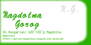 magdolna gorog business card